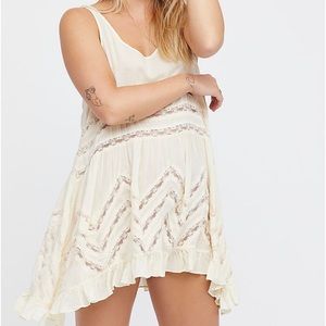 Free People Voile and Lace Trapeze Slip